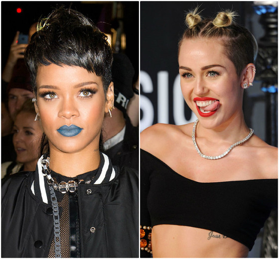 Rihanna, Miley Cyrus, visuais ousadas das famosas Rihanna, Miley Cyrus, visuais ousadas das famosas